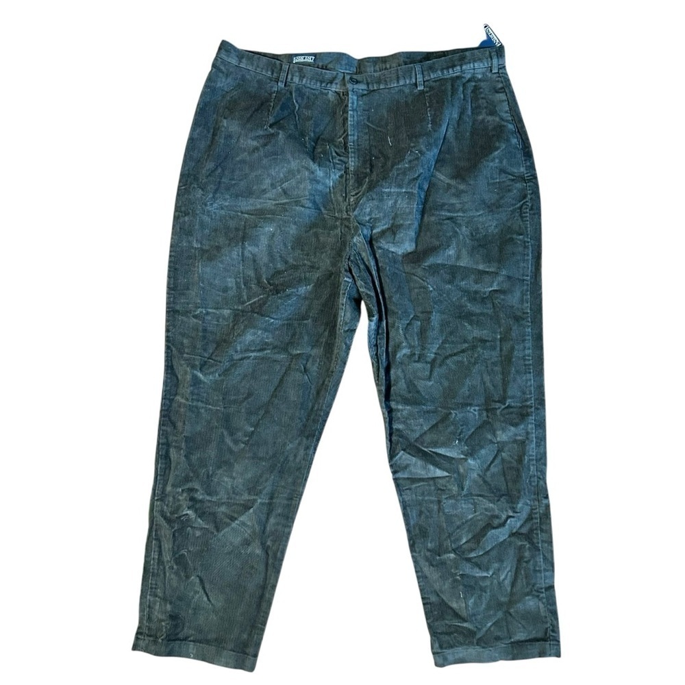NEW Lands' End Plus Sz 26 Corduroy Pant Cotton Blend Dark Gray Pockets High Rise